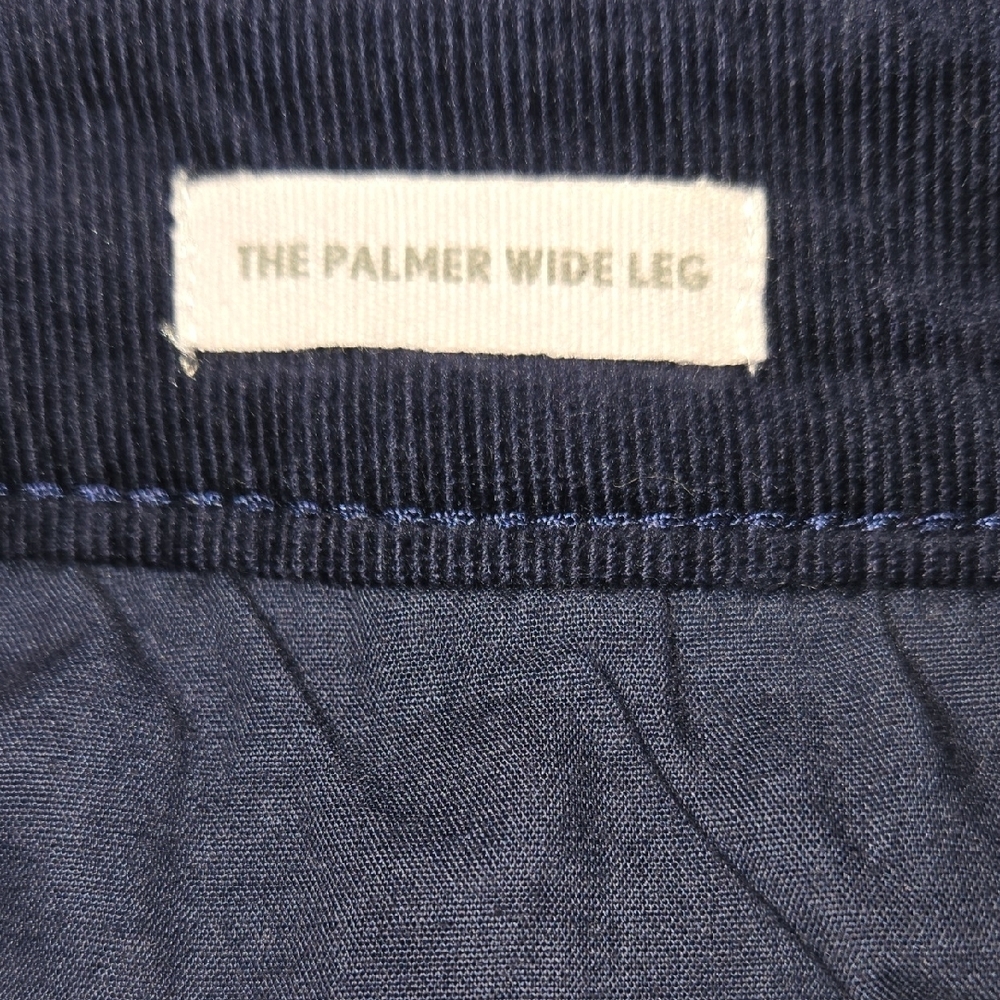 LOFT 2 Pairs: BROWN & NAVY  Palmer Wide Leg Corduroy Pants Both Are Size 6 - Picture 3 of 9